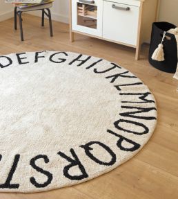 Lorena Canals Round ABC rug Natural-Black C-ABC-NBK Natural-Black