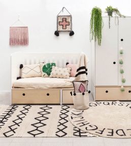 Lorena Canals Round ABC rug Natural-Black C-ABC-NBK Natural-Black