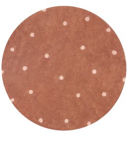 Lorena Canals Round Dot rug Chestnut C-RDOT-CHS Chestnut