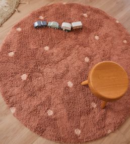Lorena Canals Round Dot rug Chestnut C-RDOT-CHS Chestnut