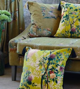 Royal Garden Cushion 50 x 50cm by MINDTHEGAP Yellow