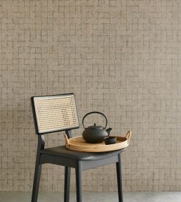 Rustic Check Wallpaper by Eijffinger Brown