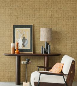 Rustic Check Wallpaper by Eijffinger Black