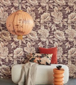 Rustic Floral Wallpaper by Eijffinger Green