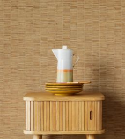 Rustic Stripe Wallpaper by Eijffinger Green