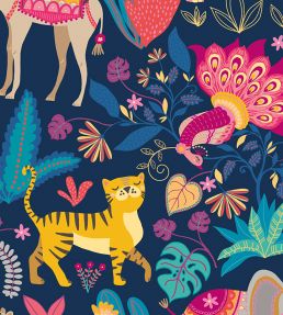 Samba Safari Wallpaper by Ohpopsi Ink & Cerise