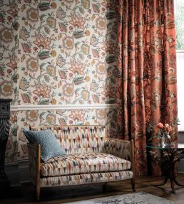 Samode Fabric by Osborne & Little Terracotta/Airforce