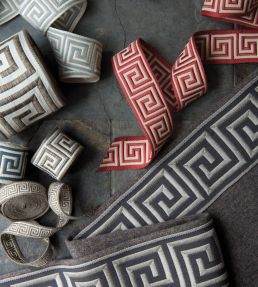 Aristotle Greek Key 70MM Trimming by Samuel & Sons Midnight Blue