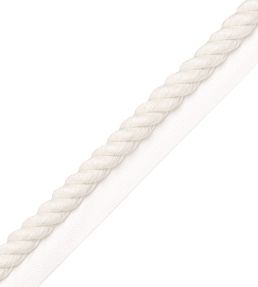 Bali Cotton 13mm Cord With Tape Trimming by Samuel & Sons Cream