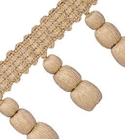 Bali Jute Triple Bead Fringe Trimming by Samuel & Sons Burlap