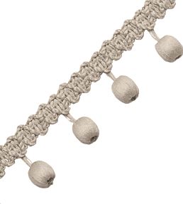 Bali Linen Bead Fringe Trimming by Samuel & Sons Flax