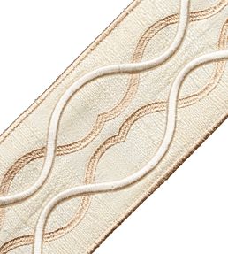 Comet Embroidered Border Trimming by Samuel & Sons Crystal