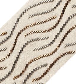 Cosmos Beaded Border Trimming by Samuel & Sons Bronze