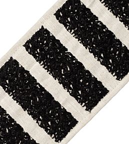 Equinox Embroidered Border Trimming by Samuel & Sons Obsidian