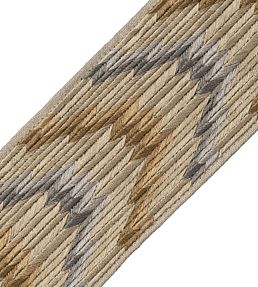Flame Embroidered Border Trimming by Samuel & Sons Bronze