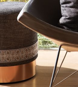 Nova Beaded Border Trimming by Samuel & Sons Bronze