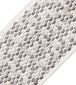 Starlight Sequined Border Trimming by Samuel & Sons Titanium