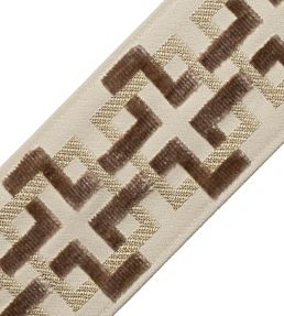 Vega Velvet Border Trimming by Samuel & Sons Topaz
