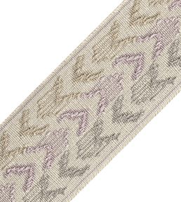 Somerset Ikat Border Trimming by Samuel & Sons Heather Grey
