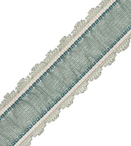 Tiverton Pleated Border Trimming by Samuel & Sons Aqua