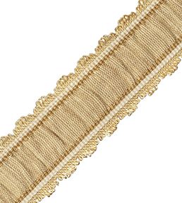 Tiverton Pleated Border Trimming by Samuel & Sons Ocher