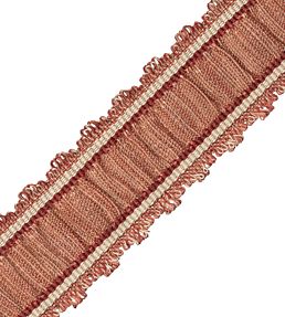 Tiverton Pleated Border Trimming by Samuel & Sons Vermillion