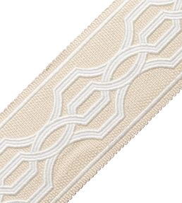 Veranda Linen Applique Border Trimming by Samuel & Sons Narcisses