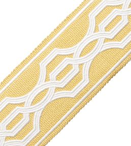 Veranda Linen Applique Border Trimming by Samuel & Sons Oro