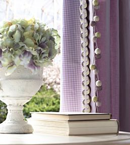 Veranda Linen Beaded Fringe Trimming by Samuel & Sons Tea Rose