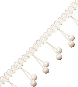Veranda Linen Beaded Fringe Trimming by Samuel & Sons Narcisses