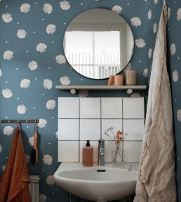 Rio Wallpaper by Sandberg Dark Blue