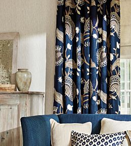 Hakimi Fabric by Sanderson Indigo