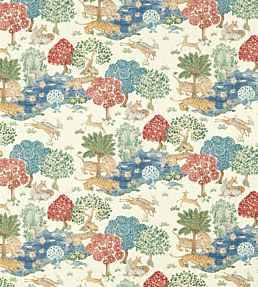 Pamir Garden Fabric by Sanderson Cream/Indigo