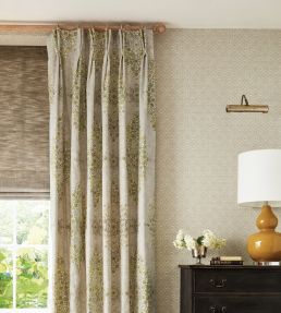 Siam Diamond Fabric by Sanderson Sumac/Grey