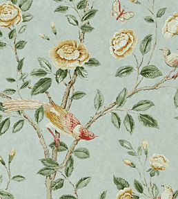 Andhara Wallpaper by Sanderson Sea glass /Lemon