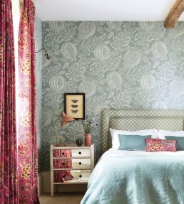 Cantaloupe Wallpaper by Sanderson English Grey