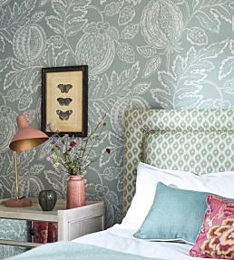 Cantaloupe Wallpaper by Sanderson English Grey