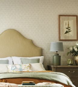 Pinjara Trellis Wallpaper by Sanderson Blue Clay