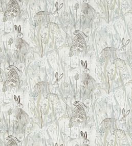 Dune Hares Fabric by Sanderson Mist/Pebble