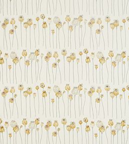 Poppy Pods Fabric by Sanderson Sienna/Dove