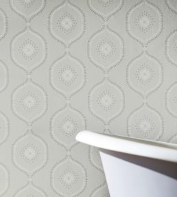 Milcombe Wallpaper by Sanderson Mist Blue