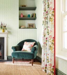 Honey Flowers Fabric by Sanderson Anise/Slate