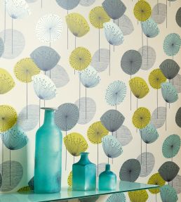 Dandelion Clocks Wallpaper by Sanderson Slate