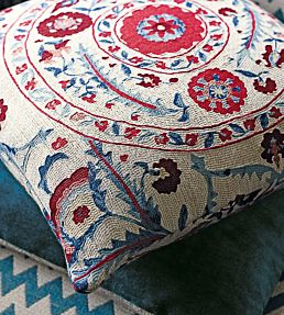 Anthos Fabric by Sanderson Red/Indigo