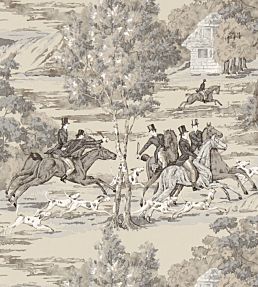 Tally Ho Wallpaper by Sanderson in Pearl/Grey | Jane Clayton