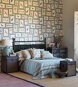 Picture Gallery Wallpaper by Sanderson Red/Multi
