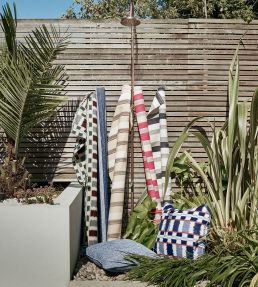 Sandy Lane Performance Fabric by Christopher Farr Cloth Blue