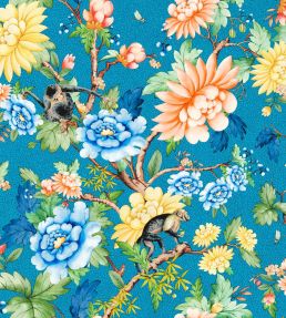 Sapphire Garden Wallpaper by Clarke & Clarke Sapphire