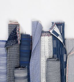 Sashiko Performance Fabric by Christopher Farr Cloth Bianco