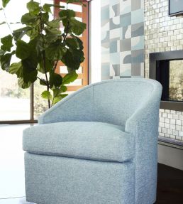 Sasso Fabric by Thibaut Indigo